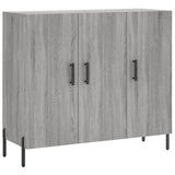 Dressoir 90x34x80 cm bewerkt hout grijs sonoma eikenkleurig