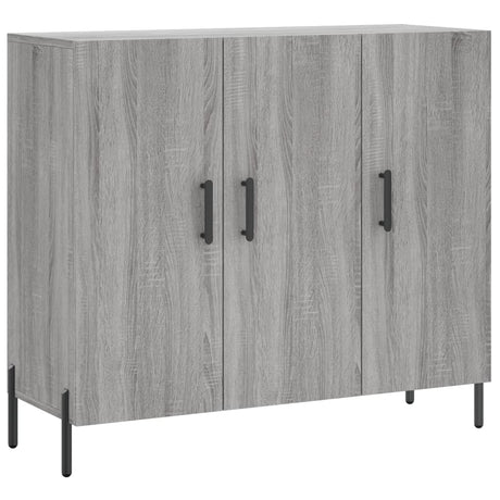 Dressoir 90x34x80 cm bewerkt hout grijs sonoma eikenkleurig