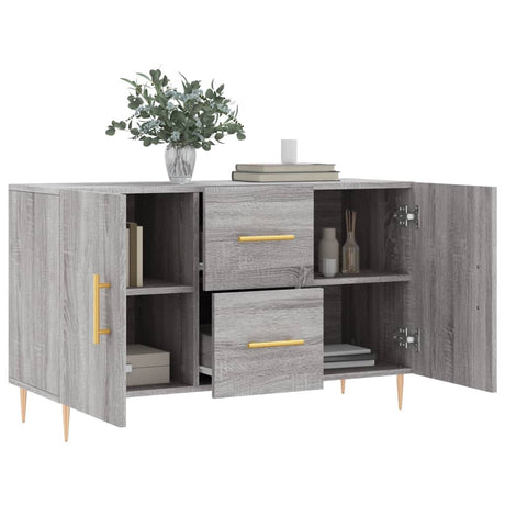 Dressoir 100x36x60 cm bewerkt hout grijs sonoma eikenkleurig