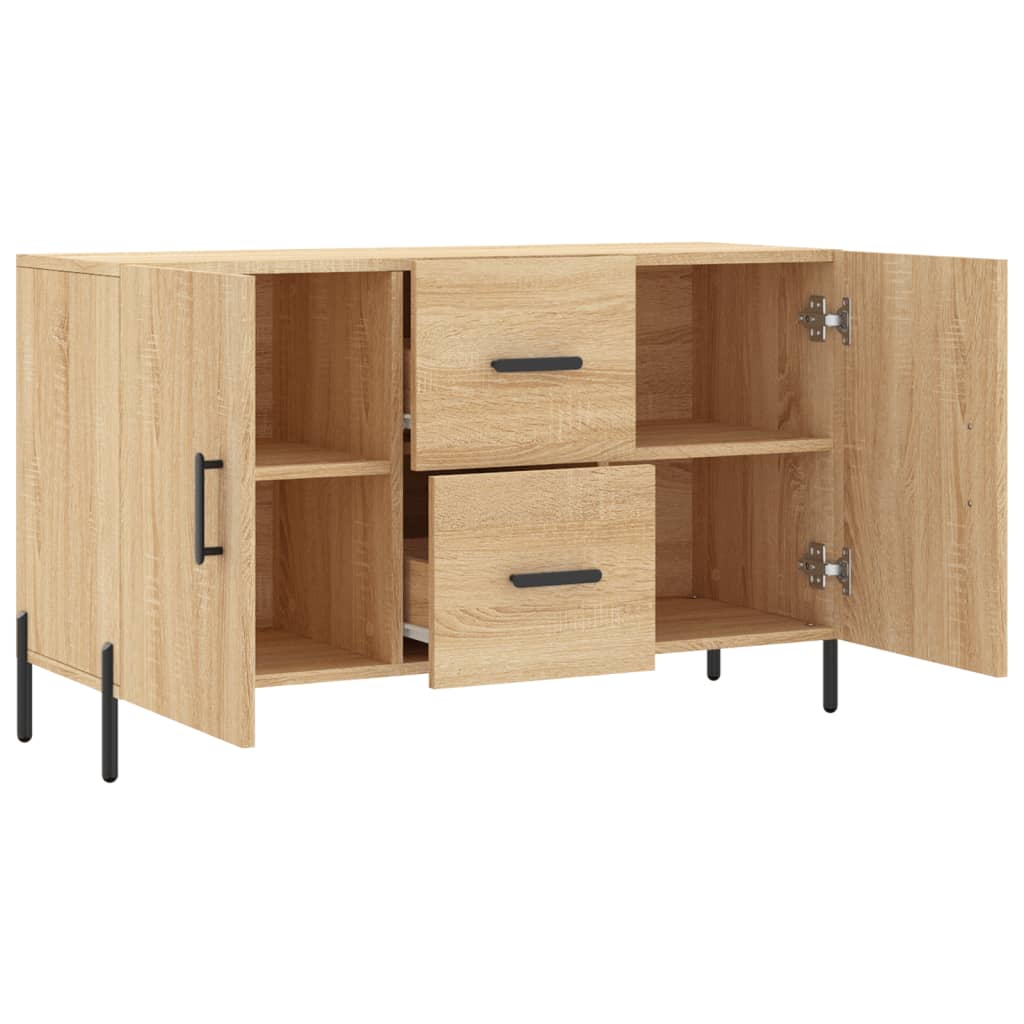 Dressoir 100x36x60 cm bewerkt hout sonoma eikenkleurig