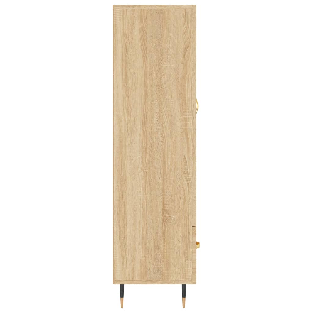 Hoge kast 69,5x31x115 cm bewerkt hout sonoma eikenkleurig