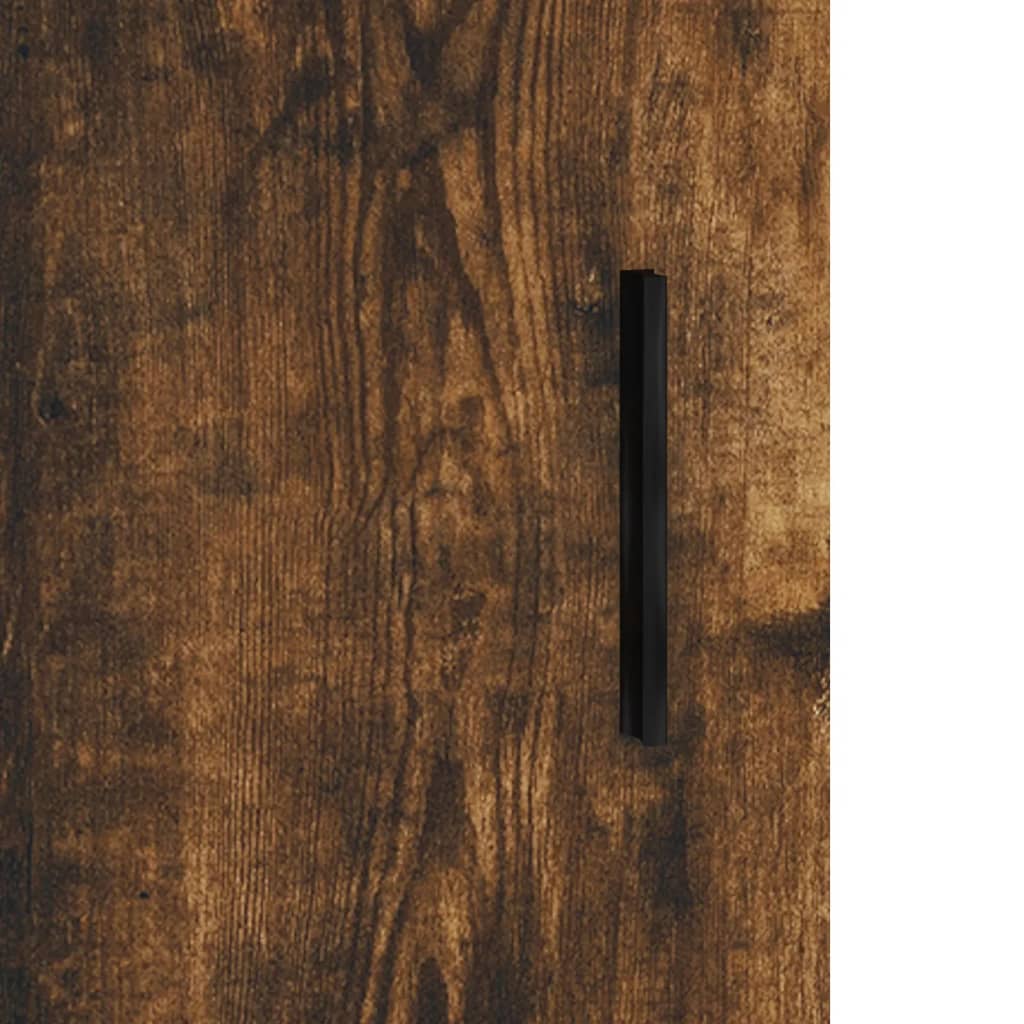 Hoge kast 69,5x31x115 cm bewerkt hout gerookt eikenkleurig