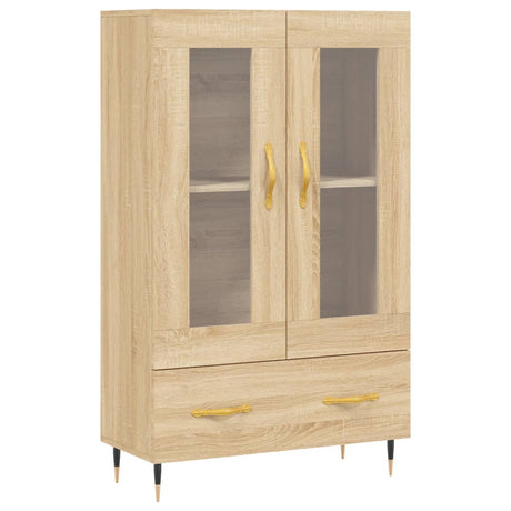 Hoge kast 69,5x31x115 cm bewerkt hout sonoma eikenkleurig