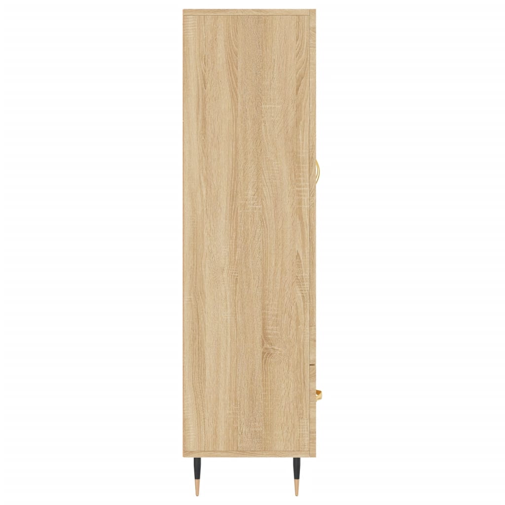 Hoge kast 69,5x31x115 cm bewerkt hout sonoma eikenkleurig