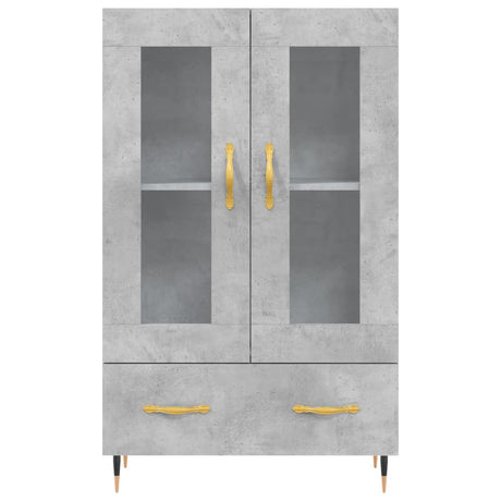 Hoge kast 69,5x31x115 cm bewerkt hout betongrijs