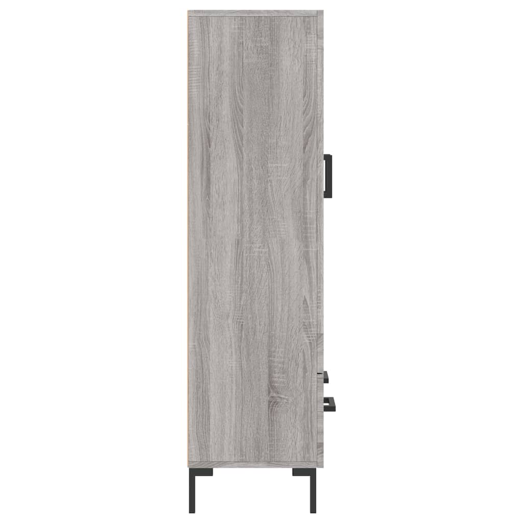 Hoge kast 69,5x31x115 cm bewerkt hout grijs sonoma eikenkleurig