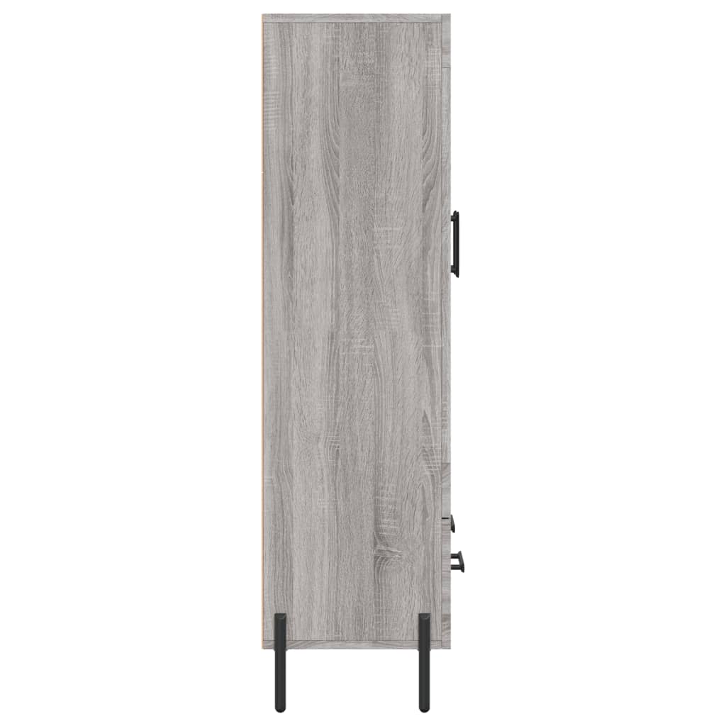 Hoge kast 69,5x31x115 cm bewerkt hout grijs sonoma eikenkleurig