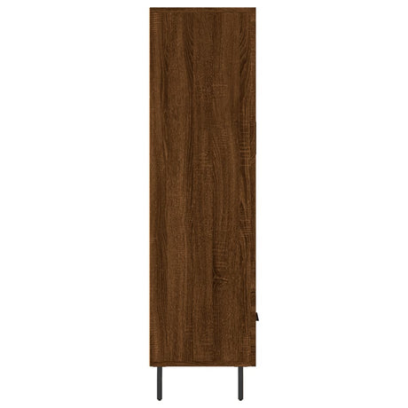 Hoge kast 69,5x31x115 cm bewerkt hout bruin eikenkleur