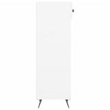 Schoenenkast 30x35x105 cm bewerkt hout hoogglans wit
