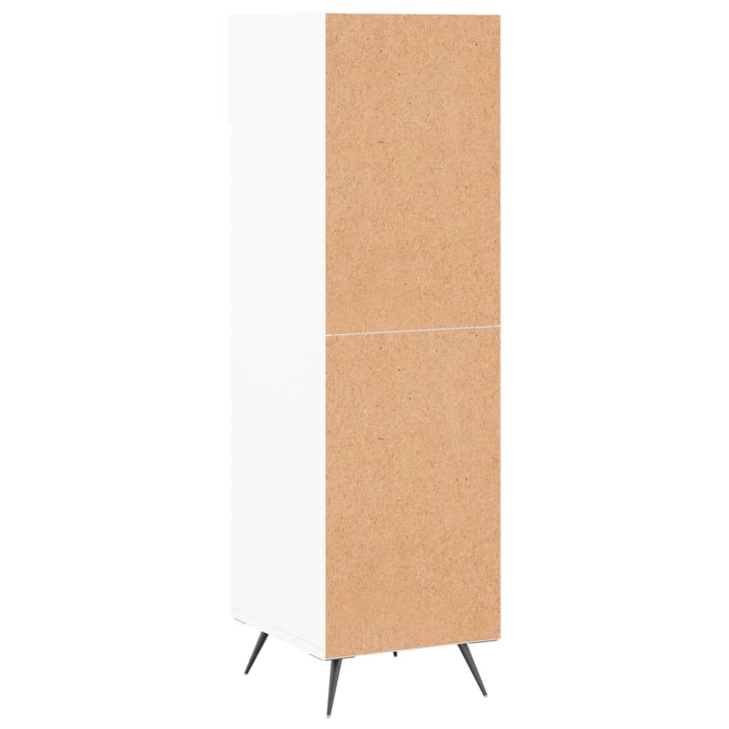 Schoenenkast 30x35x105 cm bewerkt hout hoogglans wit