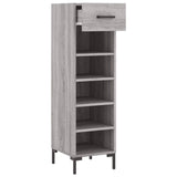 Schoenenkast 30x35x105 cm bewerkt hout grijs sonoma eikenkleur