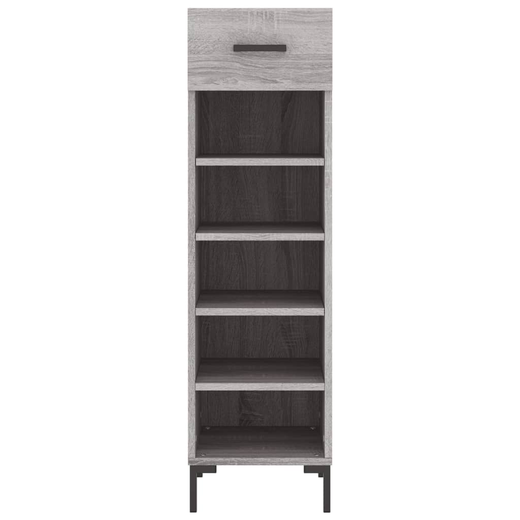 Schoenenkast 30x35x105 cm bewerkt hout grijs sonoma eikenkleur