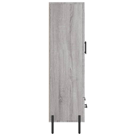 Hoge kast 69,5x31x115 cm bewerkt hout grijs sonoma eikenkleurig