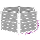 Plantenbak PP antracietkleurig