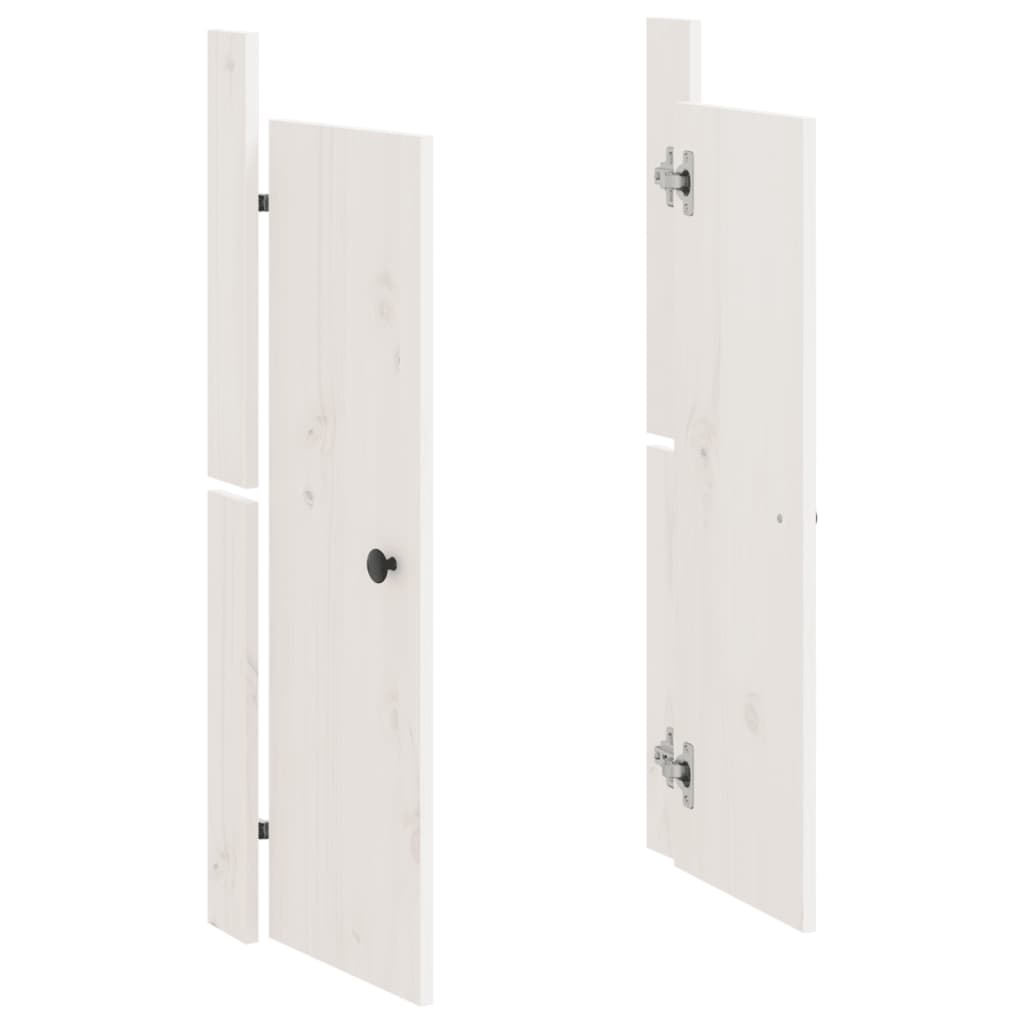 Kastdeurtjes voor buitenkeuken 50x9x82 cm grenenhout wit