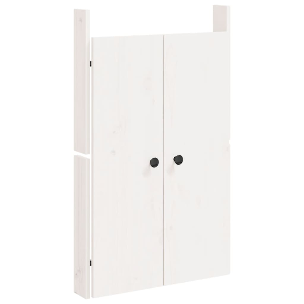 Kastdeurtjes voor buitenkeuken 2 st 50x9x82 cm grenenhout wit