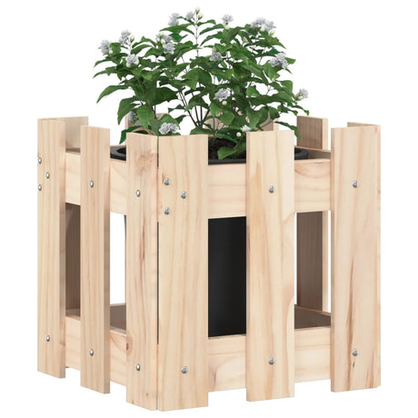 Plantenbak met hekontwerp 30x30x30 cm massief grenenhout - AllerleiShop