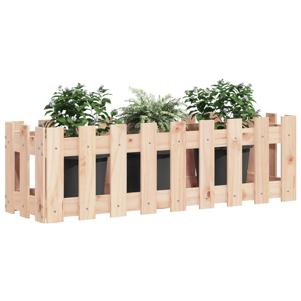 Plantenbak verhoogd met hekontwerp 100x30x30 cm grenenhout