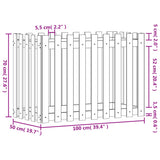 Plantenbak verhoogd hekontwerp 100x50x70 cm grenenhout wit