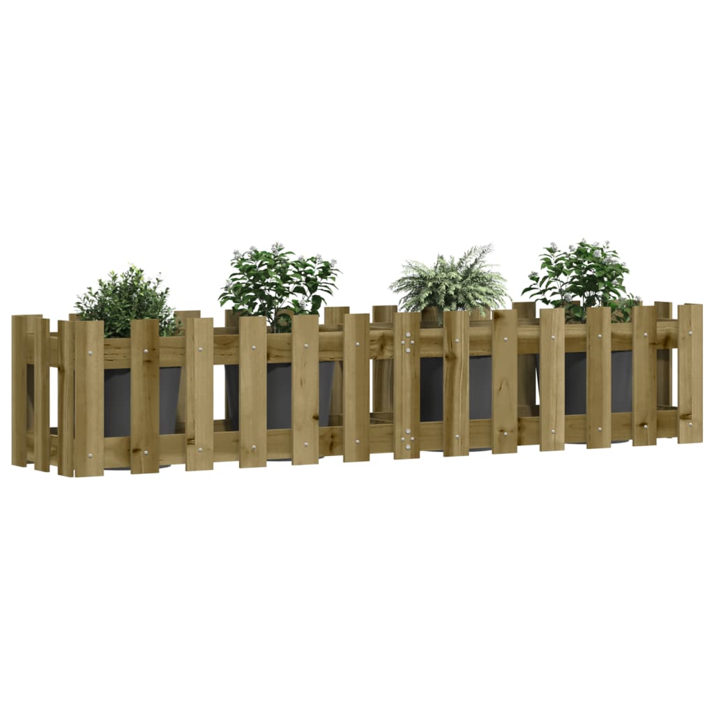 Plantenbak verhoogd hekontwerp 150x30x30 cm geïmpregneerd hout