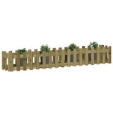 Plantenbak verhoogd hekontwerp 200x30x30 cm geïmpregneerd hout