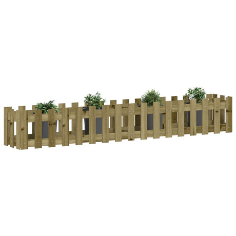 Plantenbak verhoogd hekontwerp 200x30x30 cm geïmpregneerd hout