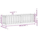 Plantenbak verhoogd hekontwerp 200x50x50 cm grenenhout wit