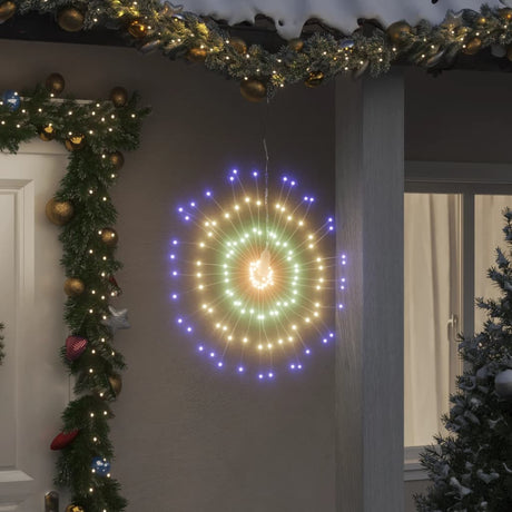 Kerstverlichting vuurwerk 4 st 140 meerkleurige LED's 17 cm - AllerleiShop