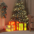 Kerstfiguur cadeaudoos 3 st verlicht 64 warmwitte LED's - AllerleiShop