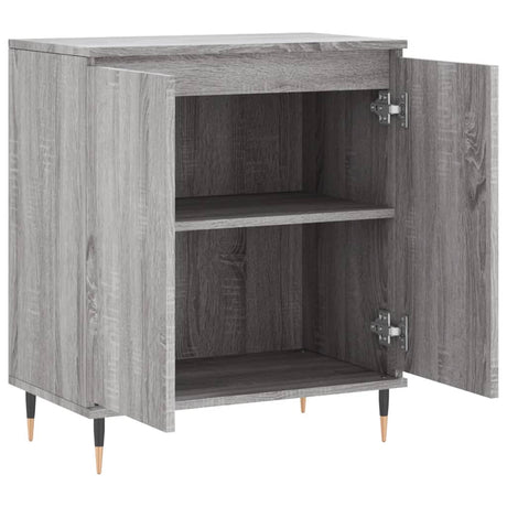 Dressoir 60x35x70 cm bewerkt hout grijs sonoma eikenkleurig - AllerleiShop