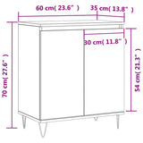 Dressoir 60x35x70 cm bewerkt hout wit - AllerleiShop