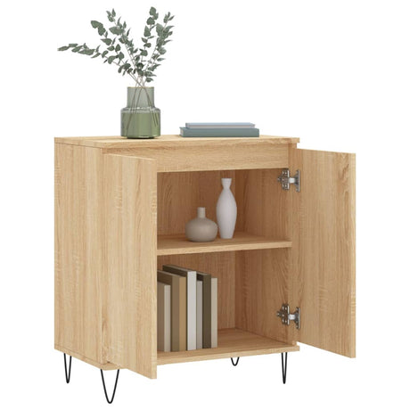 Dressoir 60x35x70 cm bewerkt hout sonoma eikenkleurig - AllerleiShop