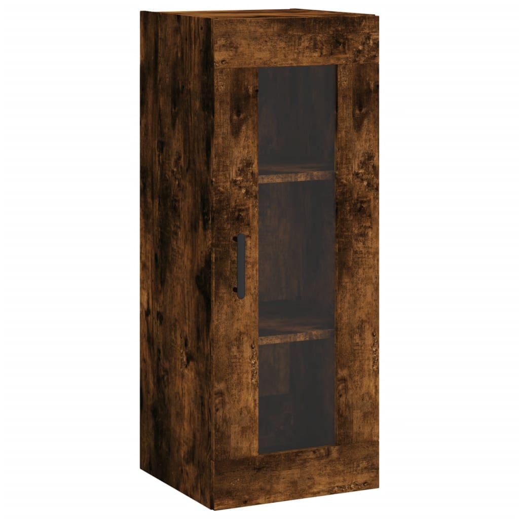 Wandkast 34,5x34x90 cm gerookt eikenkleurig