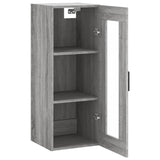 Wandkast 34,5x34x90 cm grijs sonoma eikenkleurig