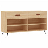 Schoenenbank 102x35x55 cm bewerkt hout sonoma eikenkleurig