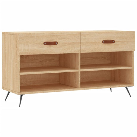 Schoenenbank 102x35x55 cm bewerkt hout sonoma eikenkleurig