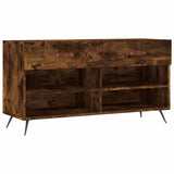 Schoenenbank 102x35x55 cm bewerkt hout gerookt eikenkleurig