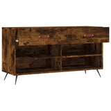 Schoenenbank 102x35x55 cm bewerkt hout gerookt eikenkleurig