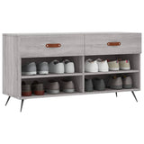 Schoenenbank 102x35x55 cm bewerkt hout grijs sonoma eikenkleur