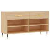 Schoenenbank 102x35x55 cm bewerkt hout sonoma eikenkleurig