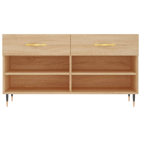 Schoenenbank 102x35x55 cm bewerkt hout sonoma eikenkleurig