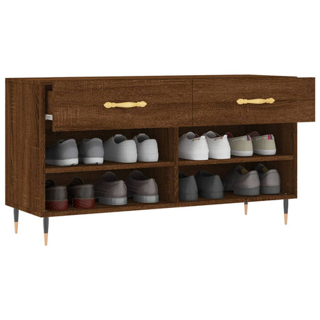 Schoenenbank 102x35x55 cm bewerkt hout sonoma eikenkleurig