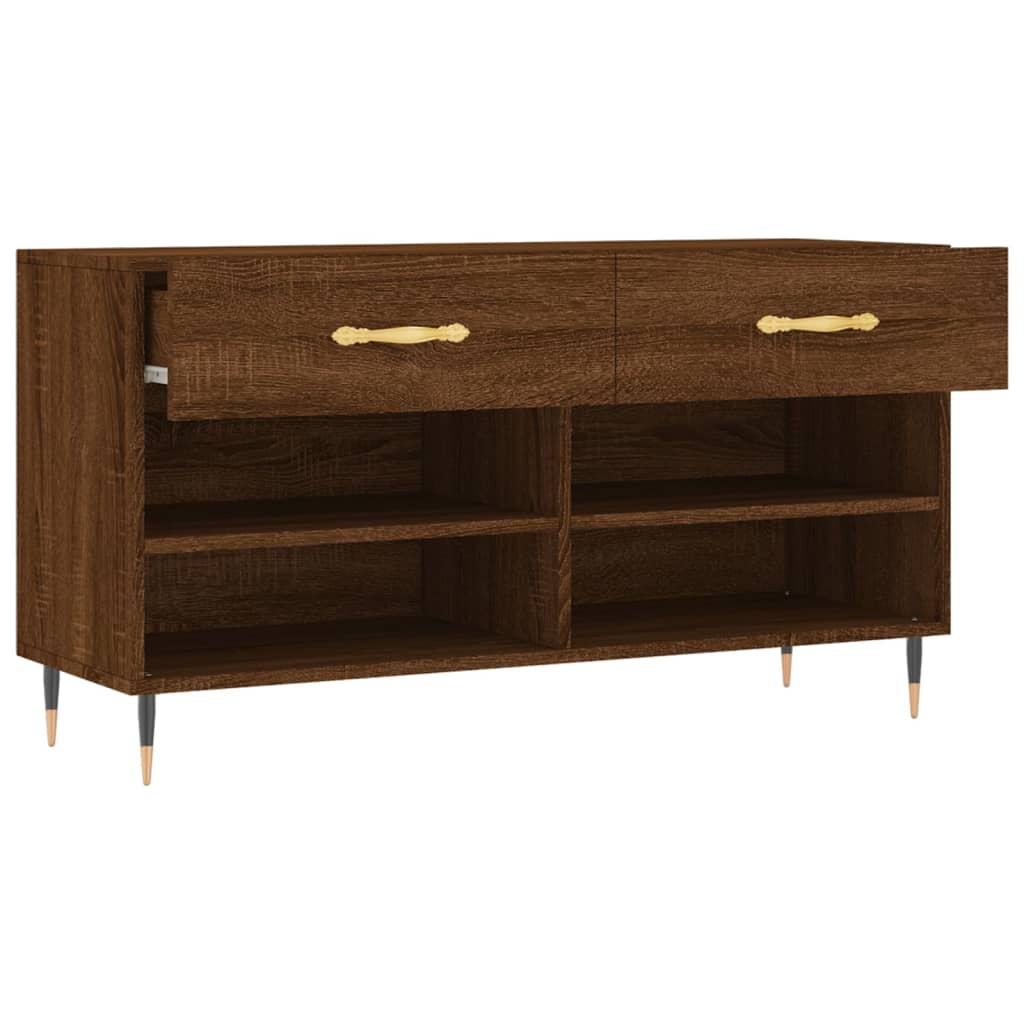 Schoenenbank 102x35x55 cm bewerkt hout sonoma eikenkleurig