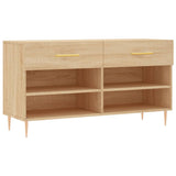 Schoenenbank 102x35x55 cm bewerkt hout sonoma eikenkleurig