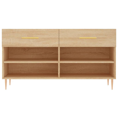 Schoenenbank 102x35x55 cm bewerkt hout sonoma eikenkleurig