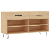 Schoenenbank 102x35x55 cm bewerkt hout sonoma eikenkleurig