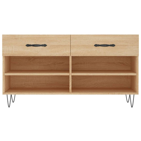 Schoenenbank 102x35x55 cm bewerkt hout sonoma eikenkleurig