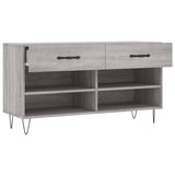 Schoenenbank 102x35x55 cm bewerkt hout grijs sonoma eikenkleur