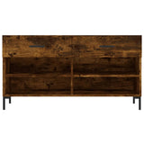 Schoenenbank 102x35x55 cm bewerkt hout gerookt eikenkleurig