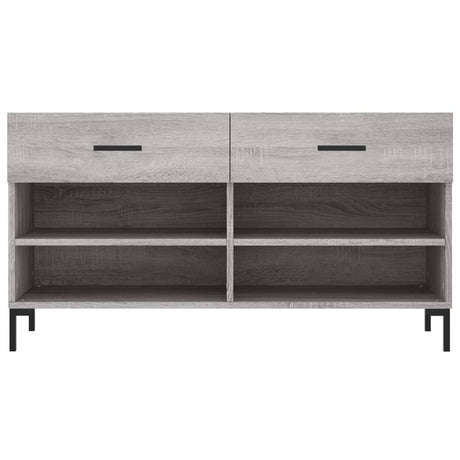 Schoenenbank 102x35x55 cm bewerkt hout grijs sonoma eikenkleur